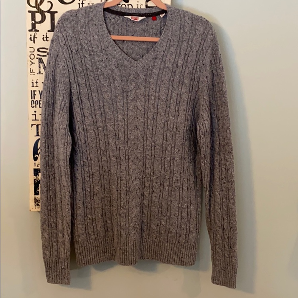 Hudson North Men’s Cable V-neck Sweater